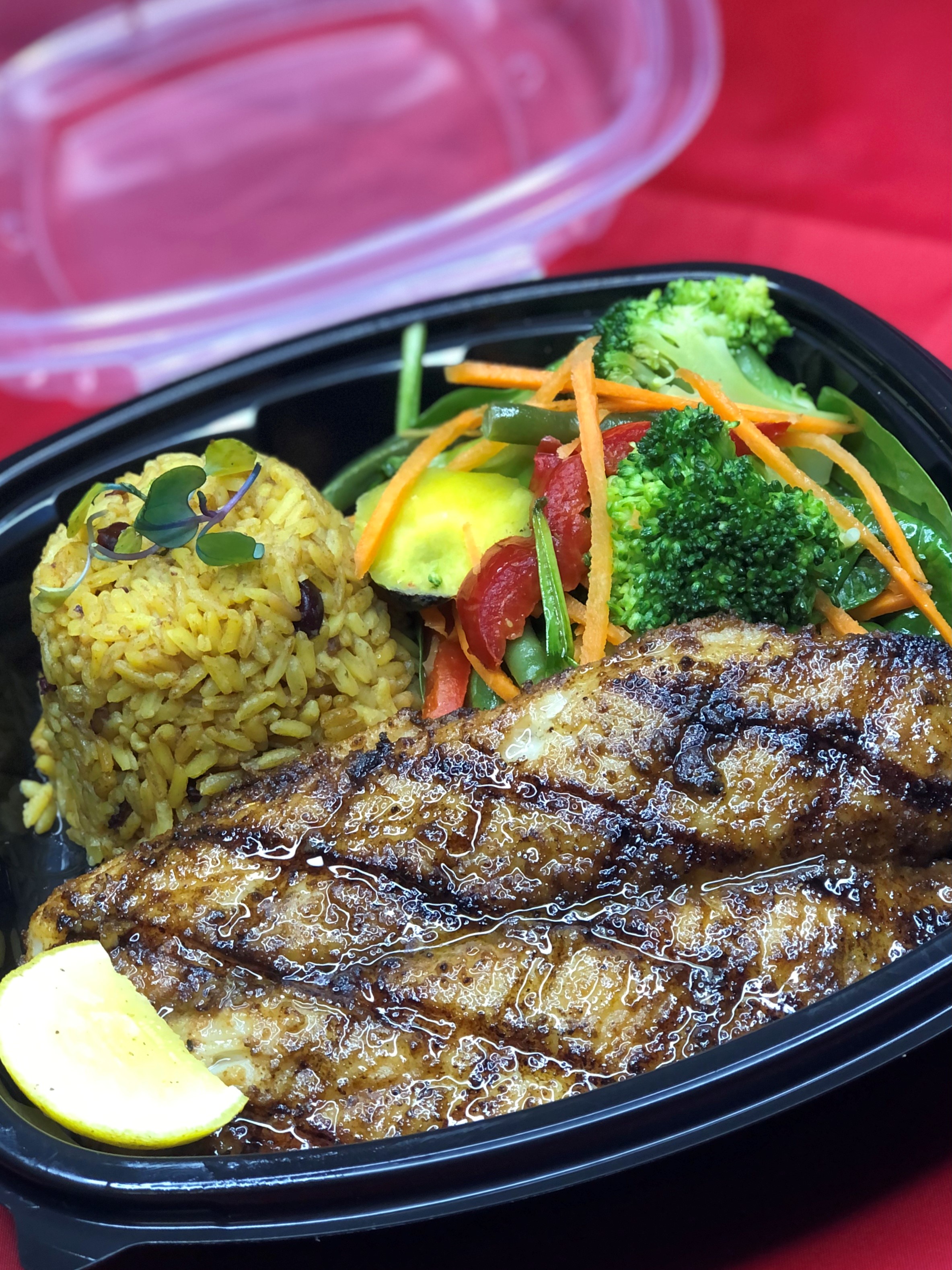 Grilled Jerk Fish Platter